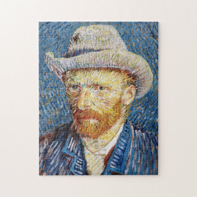 Self Portrait with Felt Hat Vincent van Gogh art Jigsaw Puzzle (Vertical)