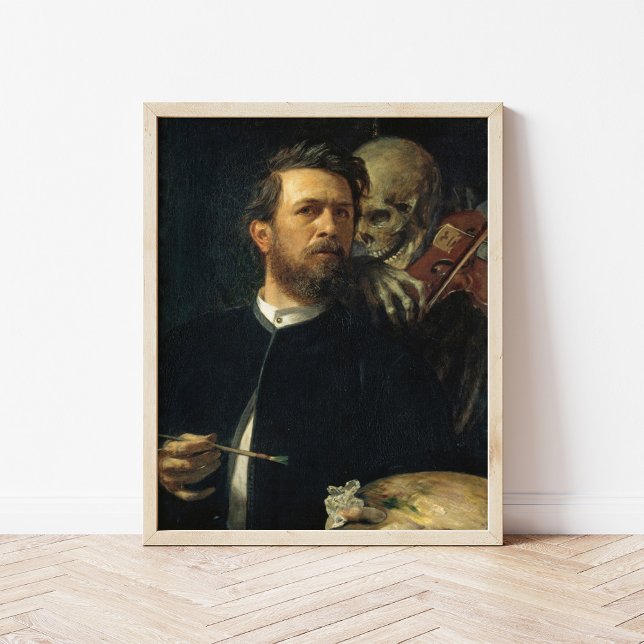 Self-Portrait with Fiddling Death | Arnold Böcklin Poster (Creator Uploaded)