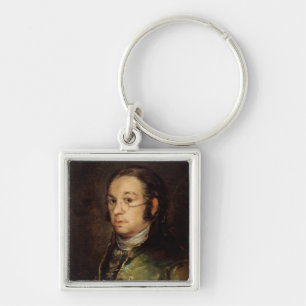 Self Portrait with Glasses, 1788-98 Keychain