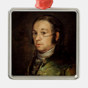 Self Portrait with Glasses, 1788-98 Metal Ornament