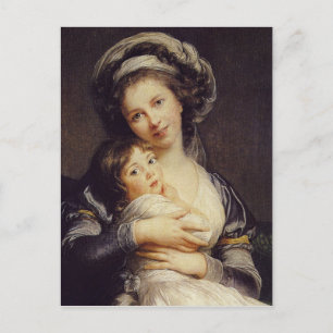 Self-portrait with Her Daughter  Postcard