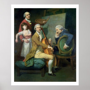 Self Portrait With his Daughter, Maria Theresa (?) Poster