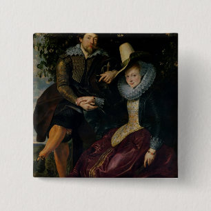 Self portrait with Isabella Brandt 2 Inch Square Button