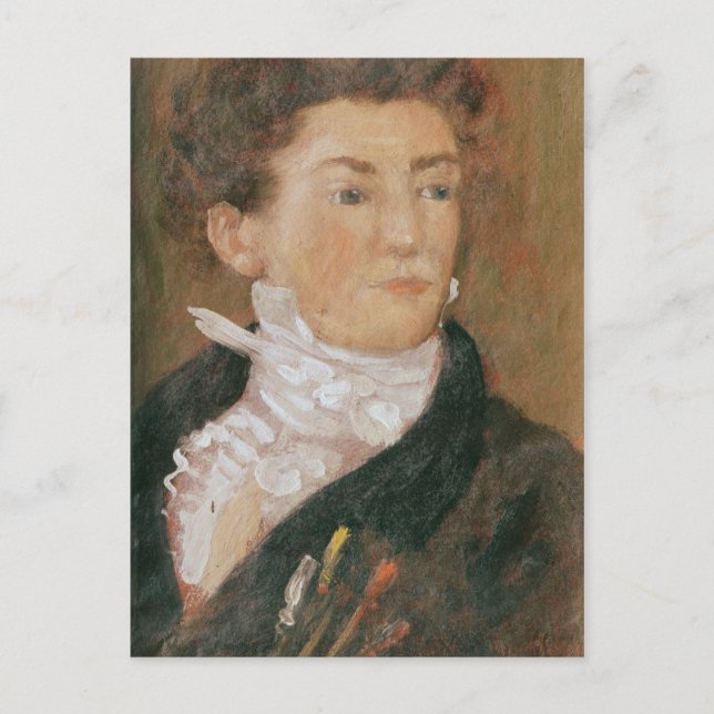 Self portrait with paintbrushes postcard (Front)