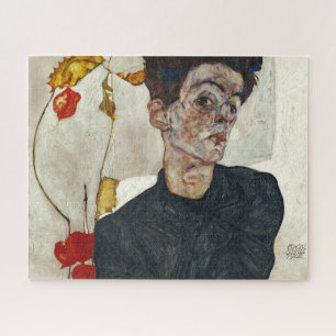 Self-Portrait with Physalis   Egon Schiele   Jigsaw Puzzle