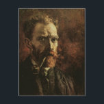 Self-Portrait with Pipe, Van Gogh Fine Art Postcard<br><div class="desc">Self-Portrait with Pipe, Vincent van Gogh. Oil on canvas, 46 x 38 cm. Amsterdam, Van Gogh Museum. F 180, JH 1194 Vincent Willem van Gogh (30 March 1853 – 29 July 1890) was a Dutch Post-Impressionist artist. Some of his paintings are now among the world's best known, most popular and...</div>