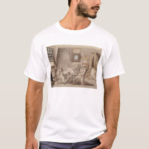 Self Portrait with Two Young Men (pen & brown ink T-Shirt