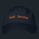 Self Service Printed Text Elegant Empowering-Hat  Embroidered Hat<br><div class="desc">"Self Service at its finest. Take control,  do it yourself. Empowering your own success,  one step at a time."</div>