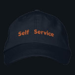 Self Service Printed Text Elegant Empowering-Hat Embroidered Hat<br><div class="desc">"Self Service at its finest. Take control, do it yourself. Empowering your own success, one step at a time."</div>