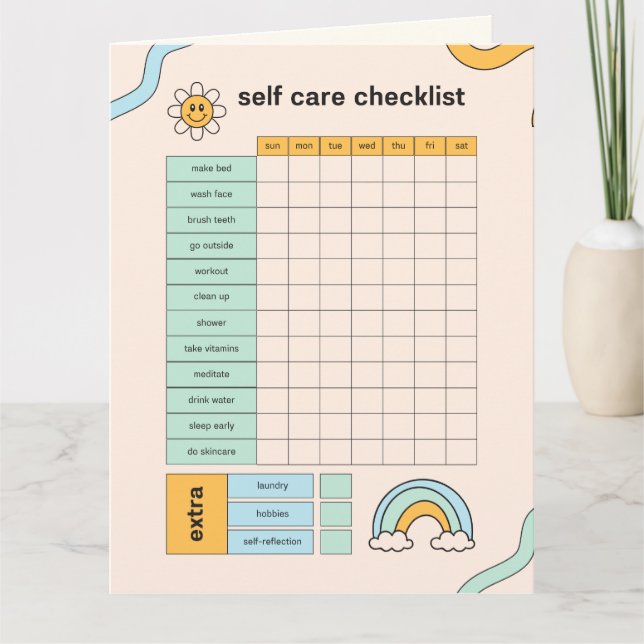 Selfcare + Daily Planner + Savings Tracker + Card (Front)