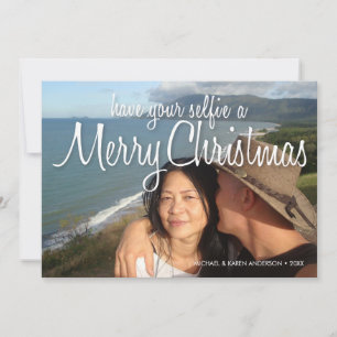 Selfie a Joyeux Carte photo de Noël : Horizontal