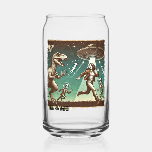 Selfie Dino UFO : Panique Vintage (Mug, verre, tas