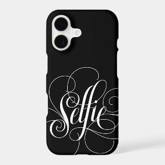 SELFIE Elegant Letting Black Luxury Calligraphie