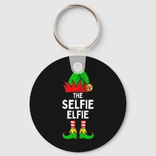 Selfie Elfie Elf Matching Family Christmas Keychain