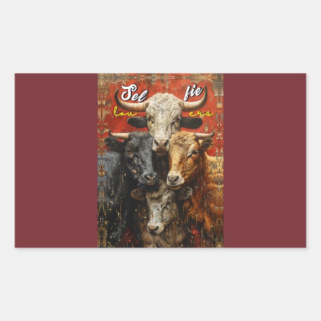 Selfie Lovers Cows Sticker (Front)