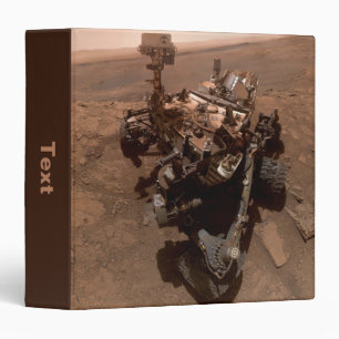 Selfie of Mars Curiosity Red Martian Landscape Binder