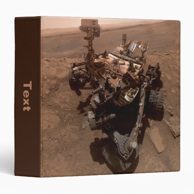 Selfie of Mars Curiosity Red Martian Landscape Binder (Front/Spine)