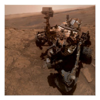Selfie of Mars Curiosity Red Martian Landscape