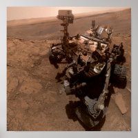 Selfie of Mars Curiosity Red Martian Landscape