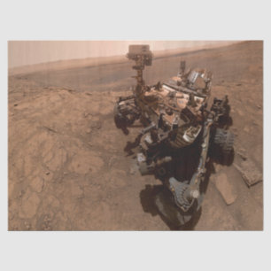 Selfie of Mars Curiosity Red Martian Landscape Tissue Paper