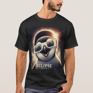 Selfie Penguin Kids Mens Solar Eclipse  T-Shirt