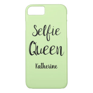 Selfie Queen Name Personalized Lime Apple Green Case-Mate iPhone Case