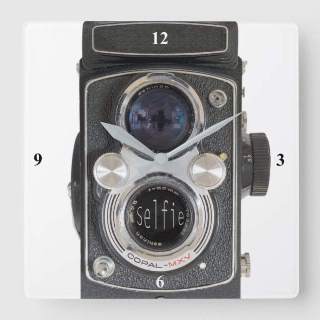 Selfie Square Wall Clock (Front)