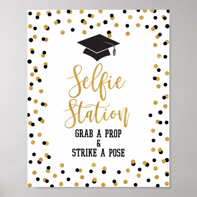 Selfie Station Grab a Prop Graduation Sign (Front)