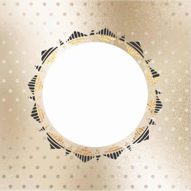 Selfie Vinyl Custom Cut Sticker en couleur or (Devant)