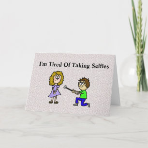 Selfies romantiques Carte d'amour de couple