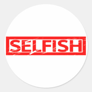 Selfish Stamp Classic Round Sticker