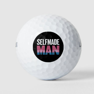 Selfmade Man Transgender Trans Pride Flag Transsex Golf Balls