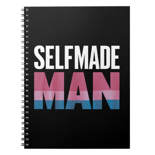 Selfmade Man Transgender Trans Pride Flag Transsex Notebook (Front)