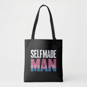 Selfmade Man Transgender Trans Pride Flag Transsex Tote Bag