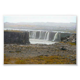 Selfoss, Waterfall,  Jökulsárgljúfur Park, Iceland Photo Print