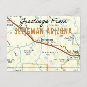 Seligman Arizona Route 66 Postcard