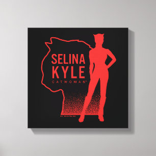 Selina Kyle Catwoman Outline Logo Canvas Print