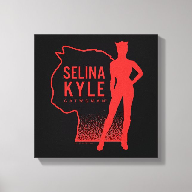 Selina Kyle Catwoman Outline Logo Canvas Print (Front)