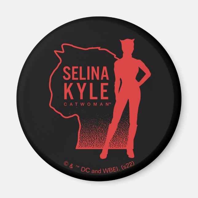 Selina Kyle Catwoman Outline Logo Magnet (Front)