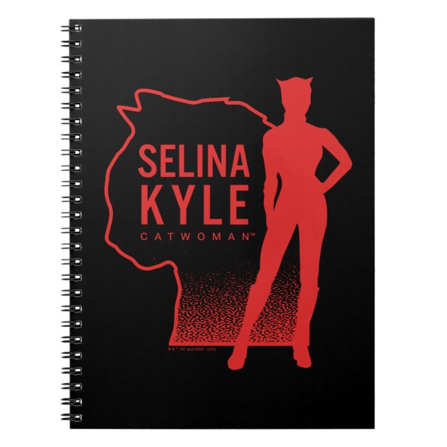 Selina Kyle Catwoman Outline Logo Notebook (Front)