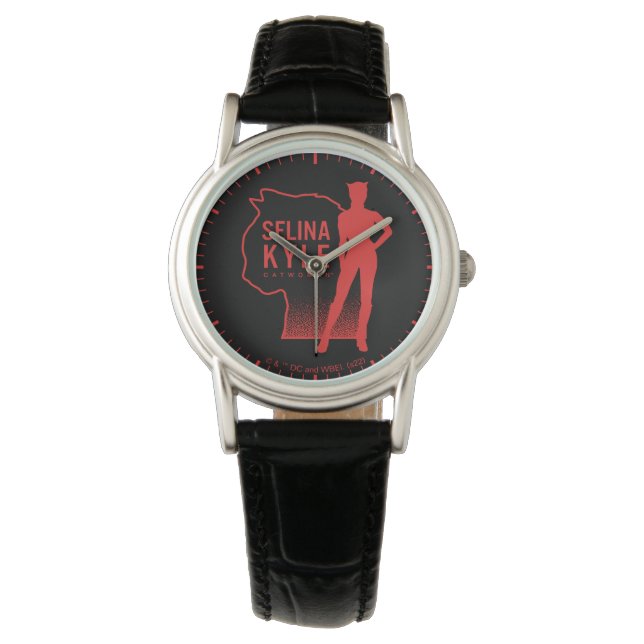 Selina Kyle Catwoman Outline Logo Watch (Front)