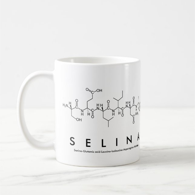 Selina peptide name mug (Left)
