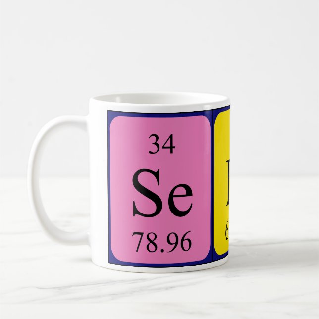 Selina periodic table name mug (Left)