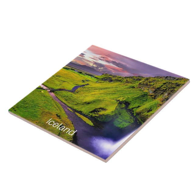 Seljalandfoss, Iceland Tile (Side)