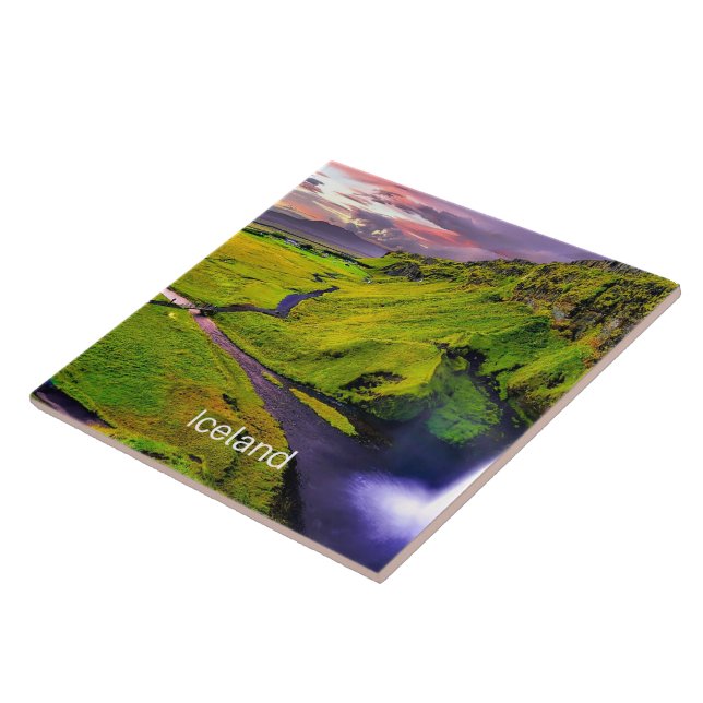 Seljalandfoss, Iceland Tile (Side)