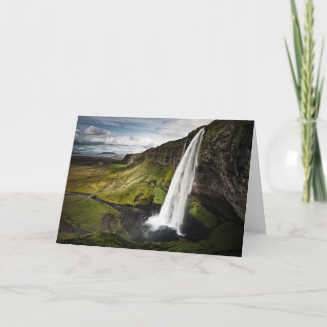Seljalandsfoss Waterfall | Iceland Card (Front)