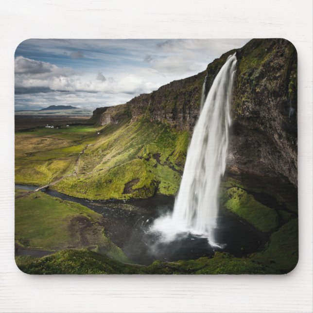 Seljalandsfoss Waterfall | Iceland Mouse Pad (Front)