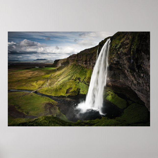Seljalandsfoss Waterfall | Iceland Poster (Front)