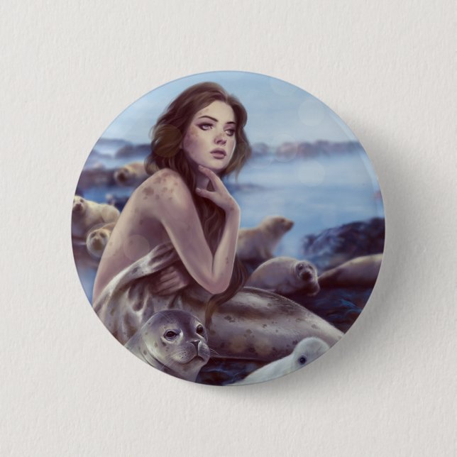 Selkie 2 Inch Round Button (Front)