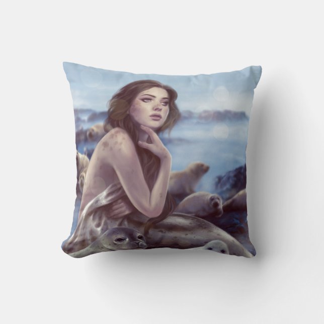 Selkie Throw Pillow (Front)